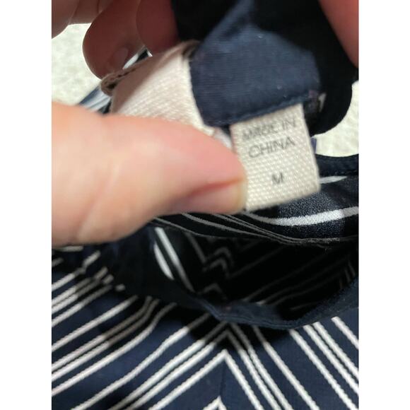 Anthropologie Dolan Women's Size M Halter Neck Sleeveless Top Blue White Striped - Picture 10 of 10